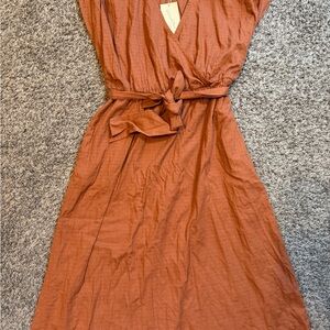 NWT Burnt Orange Universal Thread Wrap Dress Size Medium